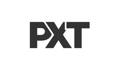 Poster - PXT logo design template with strong and modern bold text. Initial based vector logotype featuring simple and minimal typography. Trendy company identity.