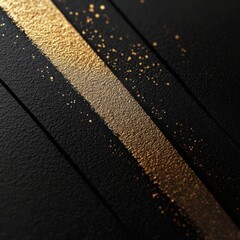 Wall Mural - gold glitter texture on a black background with zen papaya for a luxurious aesthetic