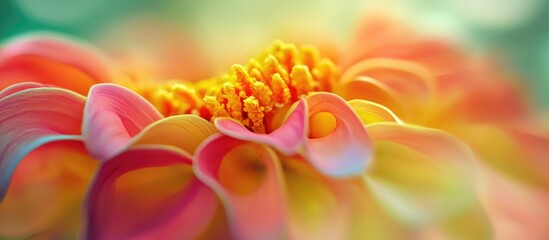 Poster - Vibrant close-up of a daisy flower showcasing delicate petals and intricate details in soft lighting.