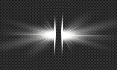 Wall Mural - light effect set. glow isolated white transparent light effect set, lens flare, explosion, glitter, 