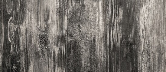 Poster - Textured close-up of aged wood grain in monochrome vertical format showcasing natural variations and depth in black and white tones.