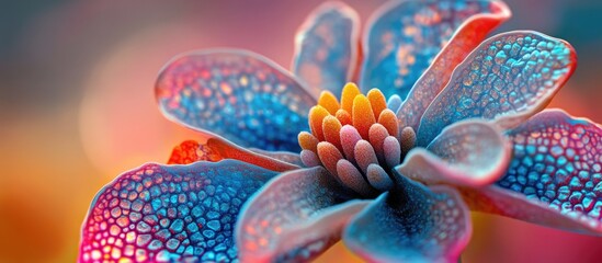 Aufkleber - Colorful confectionery flower design featuring intricate textures and vibrant hues, symbolizing creativity and artistry in sweets.