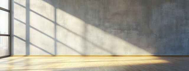 Poster - Drywall Texture Background with Subtle Shadows and Empty Space for Text in Modern Interior Setting