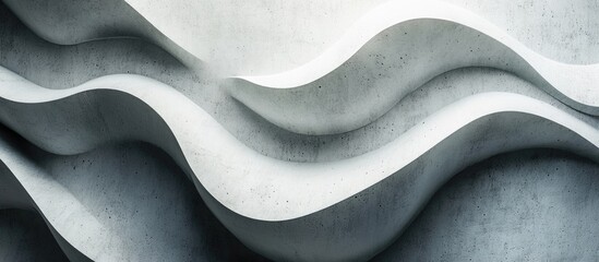 Poster - Abstract wavy concrete texture background showcasing smooth gradients and modern architectural elements for design and artistic purposes