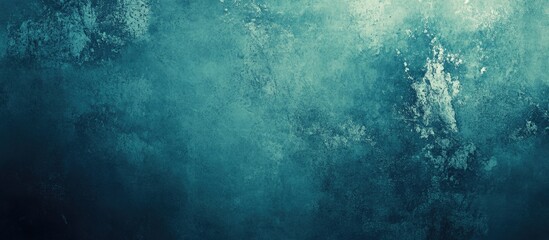 Poster - Textured grunge background with a blend of blue and green hues for artistic and creative design projects.