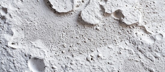 Poster - Gray concrete wall texture closeup with surface imperfections showcasing a raw and industrial aesthetic. Perfect for backgrounds and design projects.