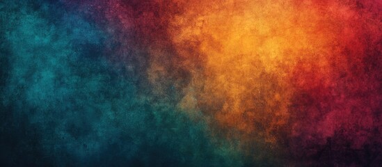 Poster - Vibrant abstract grunge texture with rich colors creating a dynamic background for design purposes.