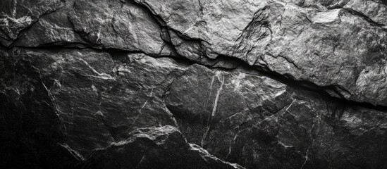 Poster - dark gray slate stone texture background with asymmetric scratches and details suitable for design p