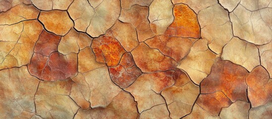 Poster - Textured background of dried, colorful leaves showcasing intricate patterns and earthy tones ideal for organic and natural designs.