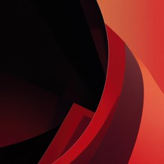 Wall Mural - red and black abstract background with smooth gradient and curved design elements for creative use