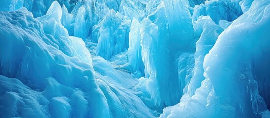 Aufkleber - Crystal blue ice formations on the Franz Josef Glacier showcasing the stunning natural beauty of West Coast New Zealand's glacial landscape