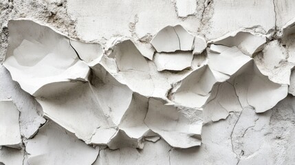 Leinwandbilder - Close Up of Weathered Concrete Wall Texture with Cracks and Peeling Layers Ideal for Background or Copy Space Use