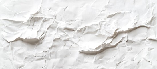 Poster - Crumpled white paper texture for background use in design and artistic projects