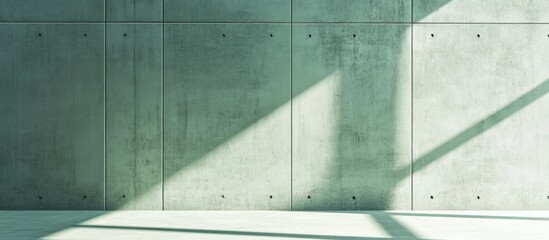 Poster - Concrete Wall with Soft Green Color Tones and Subtle Shadows Ideal for Minimalist Backgrounds and Modern Design Projects