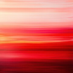 Wall Mural - Vibrant red and orange sunset with a smooth gradient and blurred effect over a serene landscape view