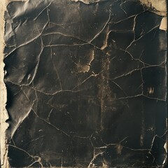 Wall Mural - vintage dark paper texture on black background with aged details and subtle imperfections