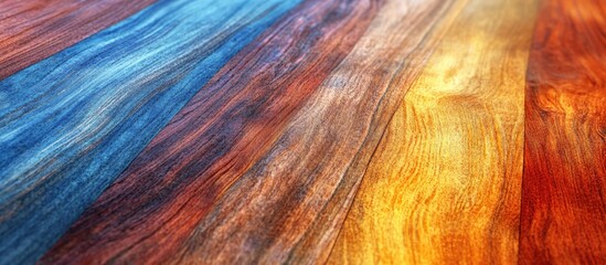 Poster - Vibrant Colorful Wood Texture Showcasing Rich Natural Patterns and Tones in Artistic Design for Background or Decorative Use