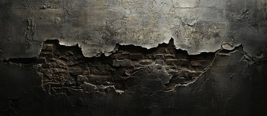 Poster - Textured wall with old brick detail illuminated by soft shadows creating a dramatic and moody atmosphere for design backgrounds.
