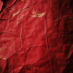 Wall Mural - vintage red paper texture with subtle creases on a red background for design or artistic use