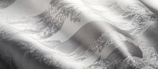 Aufkleber - Elegant grey textured wallpaper with intricate patterns and a soft sheen ideal for enhancing interior design aesthetics.