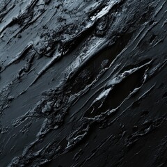 Wall Mural - Black and white high contrast abstract texture with water and zen papaya on a deep background