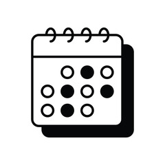 Sticker - Calendar vector icon