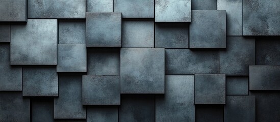 Poster - abstract gray textured background with large geometric blocks creating a modern architectural design