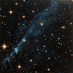 Wall Mural - large cluster of stars in deep space with scattered glowing stars against a dark background
