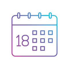 Sticker - Calendar vector icon