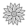 © Denys - Flower icon vector. Garden illustration sign. Flora symbol or logo.
