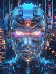 Poster - illustration artificial intelligence and machine learning concept. modern technology. technologies o