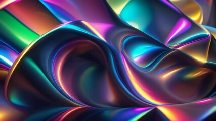 Wall Mural - A colorful, abstract image with a lot of curves and swirls