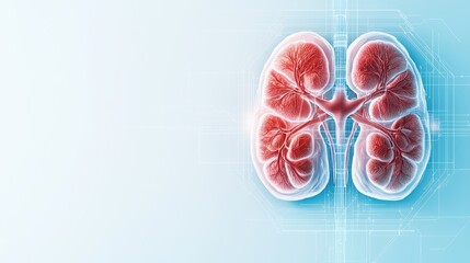 Poster - Futuristic Digital Visualization of Human Lungs Anatomy Concept