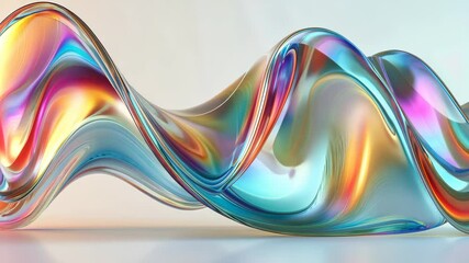 Poster - Mesmerizing wave of multicolored fluid dynamics in motion