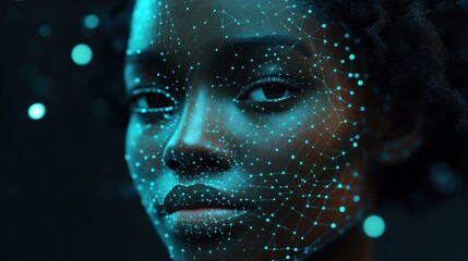 Poster - AI cybersecurity threat representation with a focus on African heritage. Generative AI