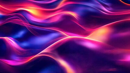 Poster - Dynamic abstract waves of vibrant colors flowing and shifting in seamless harmony