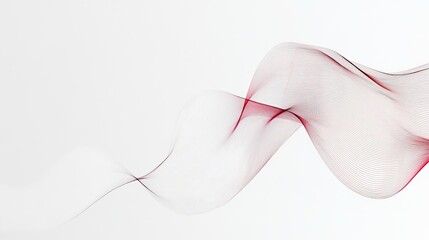 Poster - Flowing abstract patterns in red and white on a bright background create a dynamic visual experience