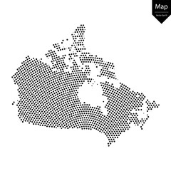 Wall Mural - Abstract image Canada map from point Black on a white background. Vector illustration eps 10.	
