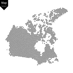 Wall Mural - Abstract image Canada map from point Black on a white background. Vector illustration eps 10.	
