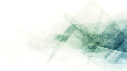 Poster - Abstract Background with Soft Green and Blue Geometric Shapes