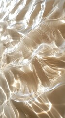 Poster - Rippling patterns dance across a sandy base as sunlight filters through shimmering clear water. Soft waves create a hypnotic interplay of light and texture, inviting tranquility