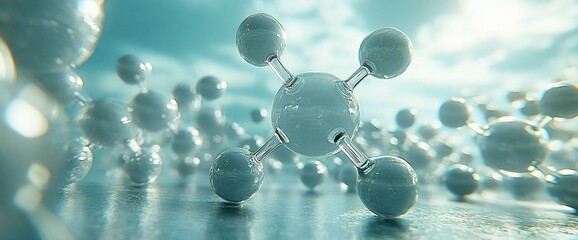 Poster - Molecular structure, science, background, research, healthcare