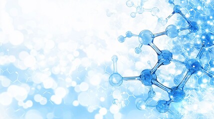 Aufkleber - Molecular structure, science, research, bright background, healthcare
