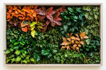 Wall Mural - Office vibrant green wall decor indoor plants