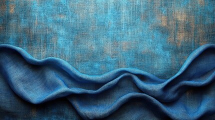 Poster - blue background with subtle linen textures