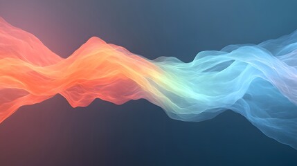 Poster - Colorful Abstract Waves Flowing Across a Gradient Background