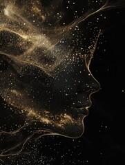 Wall Mural - subtle starry night background with space for text. generative ai