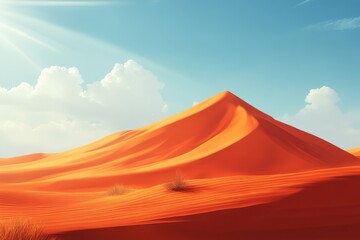 Wall Mural - sunny desert dune landscape, scenic travel background