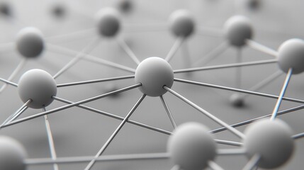Poster - Network connection nodes, abstract background, technology concept, web design