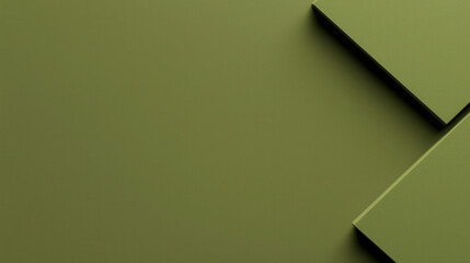Poster - Muted Olive Green Background with Flat Solid Elements for Creative Projects and Designs